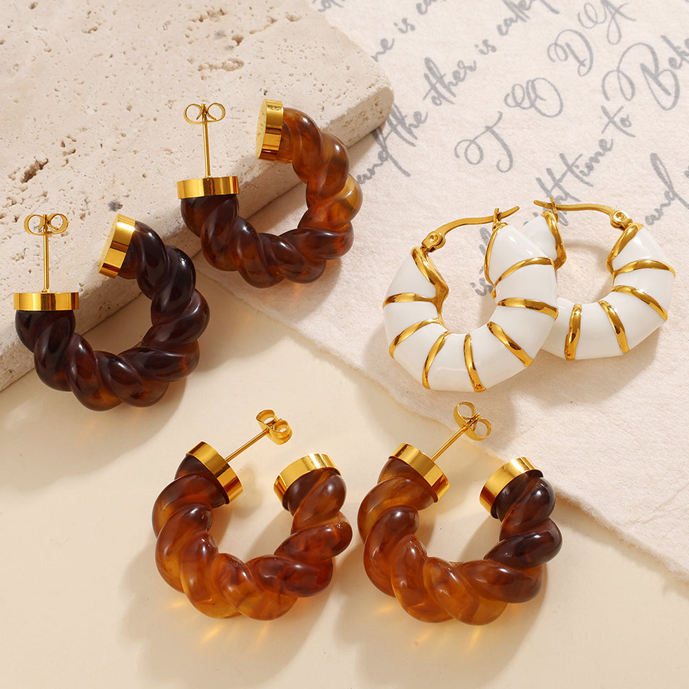 Aros Amber Twisted Resin