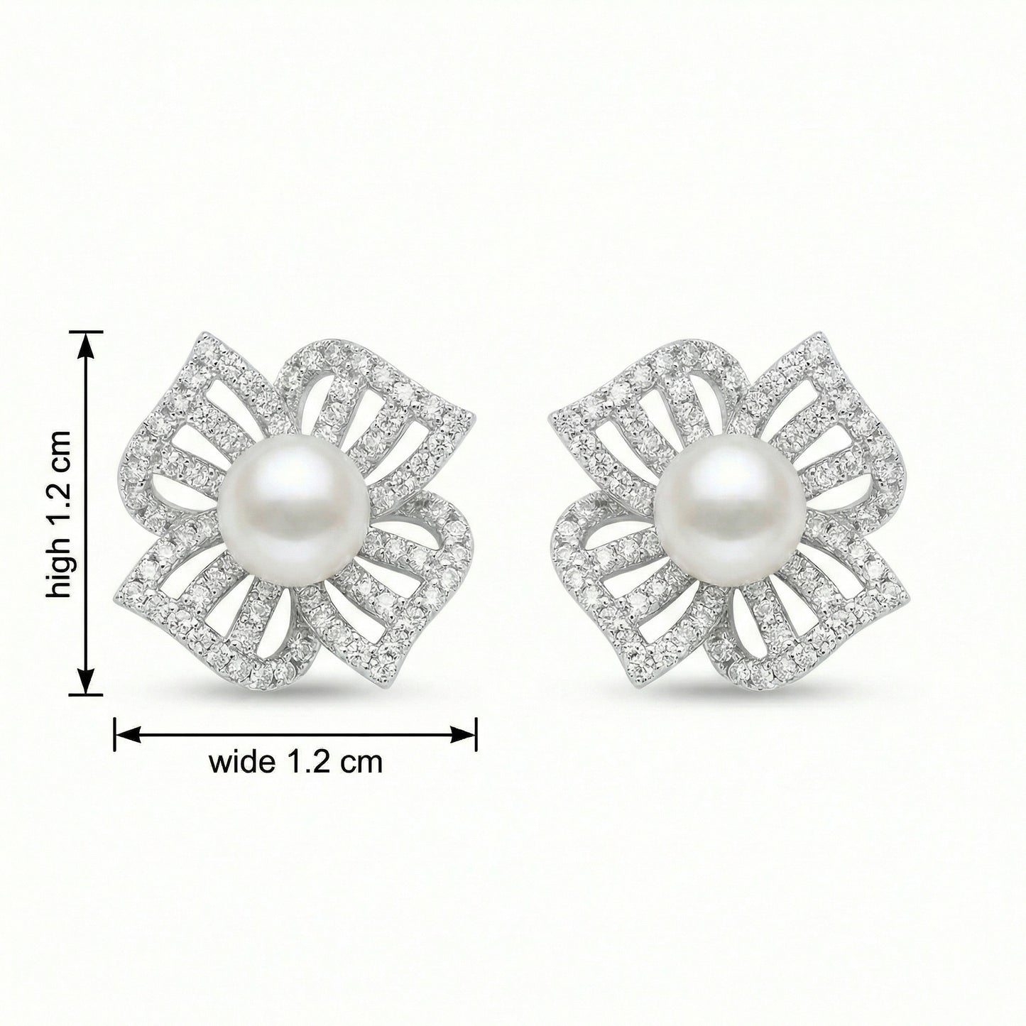 Aros Estrella Plateada Diamante