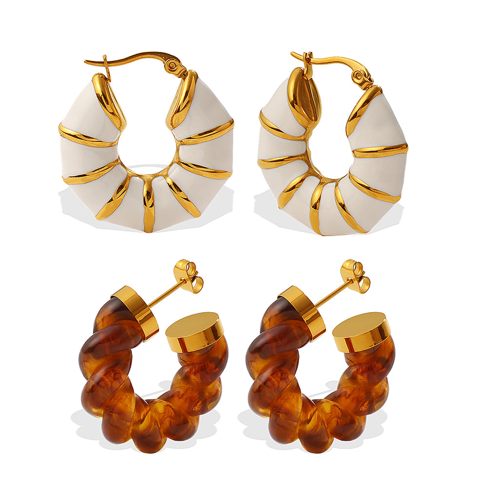 Aros Amber Twisted Resin