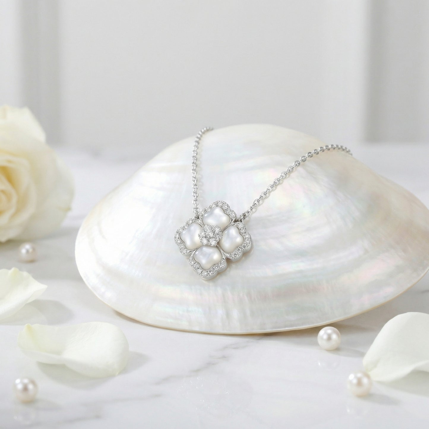 Aro Pearl and Diamond Floral