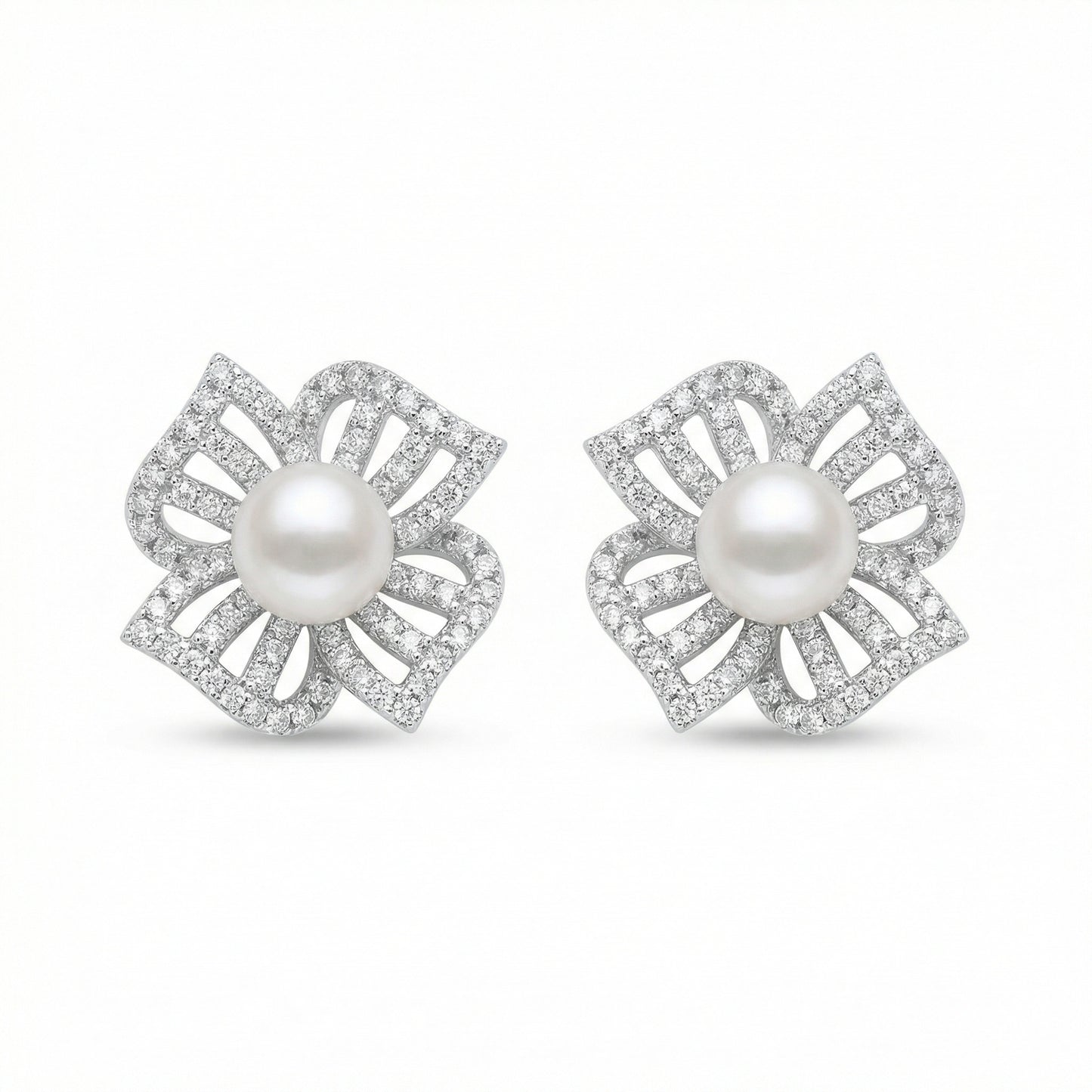 Aros Estrella Plateada Diamante