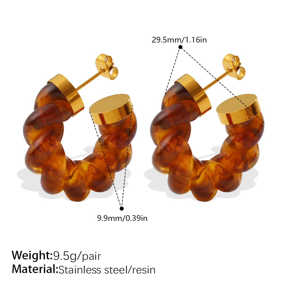 Aros Amber Twisted Resin