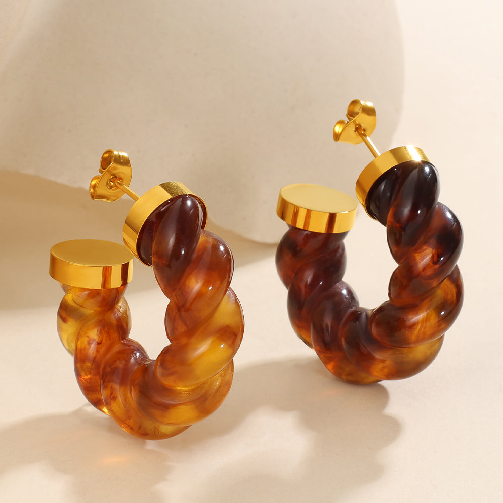 Aros Amber Twisted Resin
